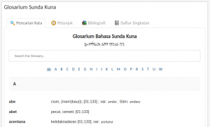Pengembangan Glosarium Bahasa Sunda Kuna